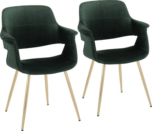 Lafanette I Green Arm Chair, Set of 2 - Thumbnail - Image 1