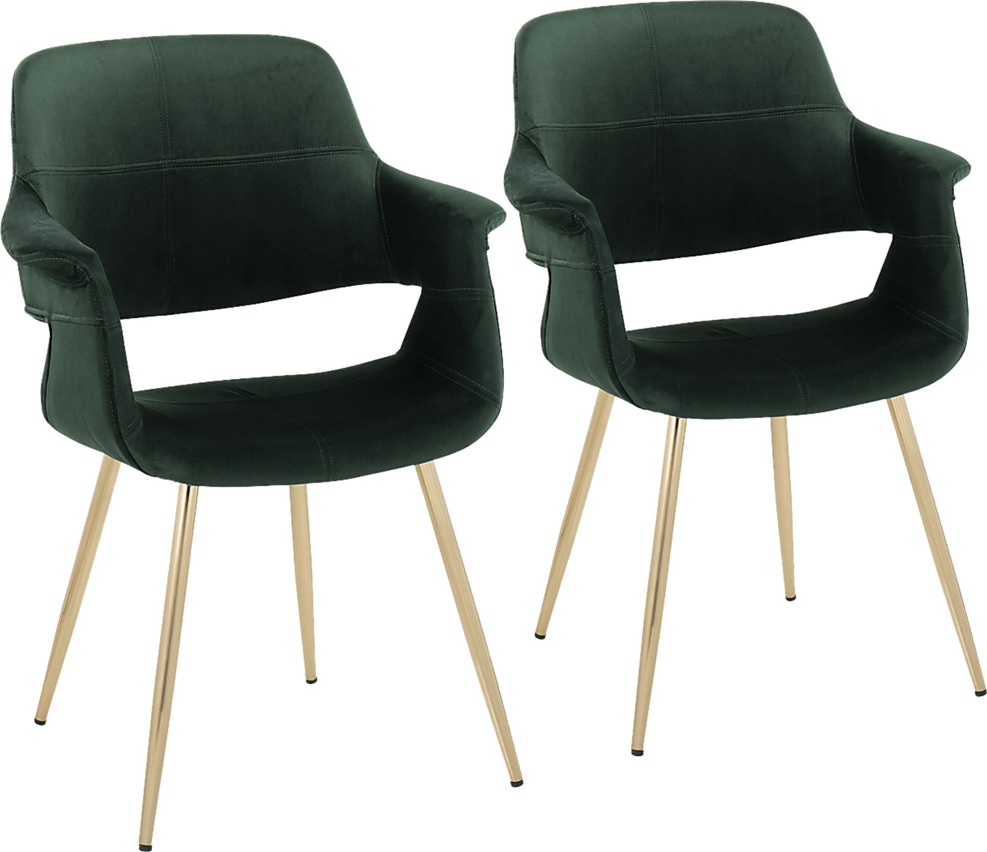 Lafanette I Green Arm Chair, Set of 2 - Image 1