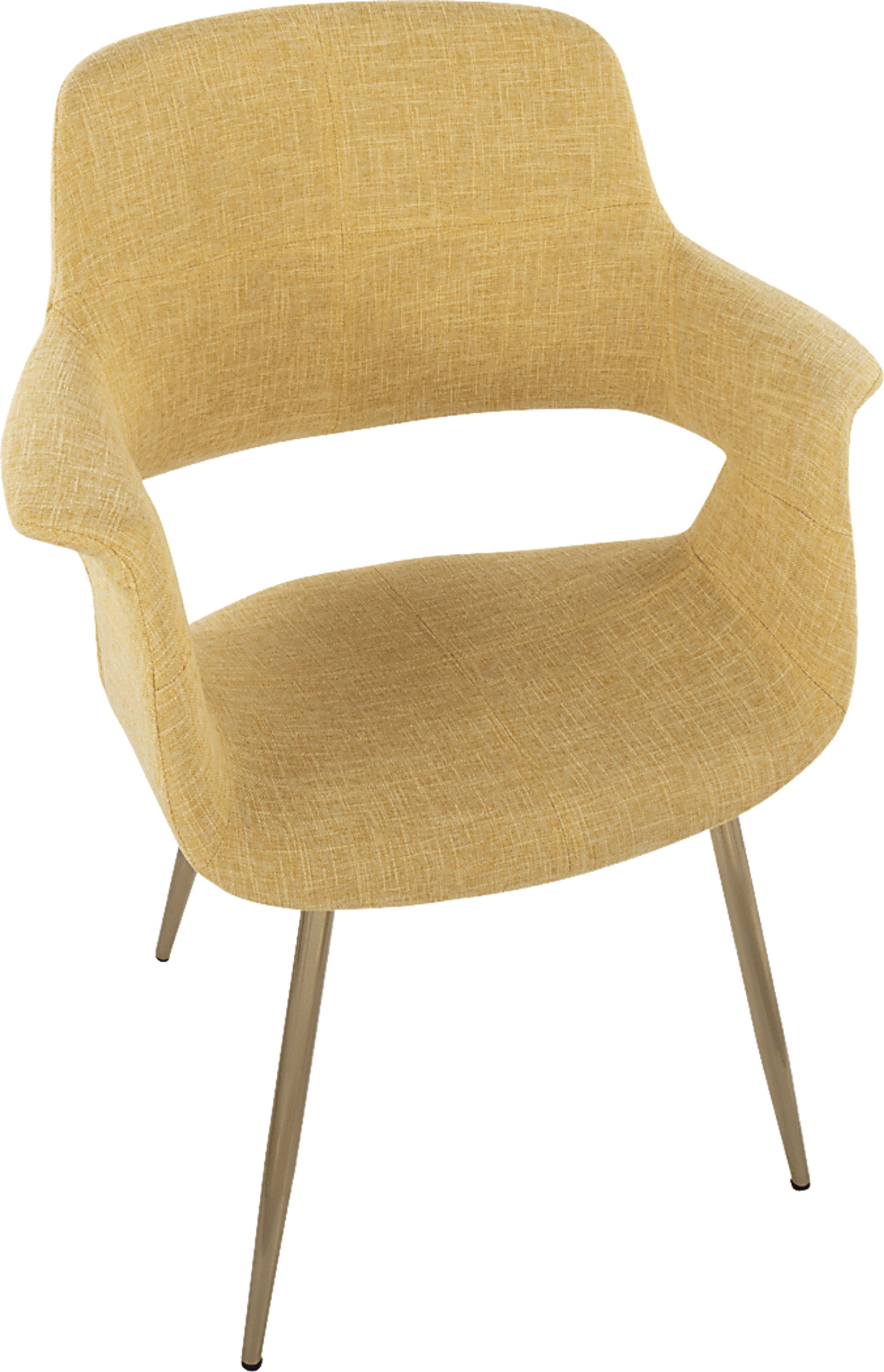 Lafanette I Yellow Arm Chair, Set of 2 - Image 7