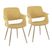 Lafanette I Yellow Arm Chair, Set of 2