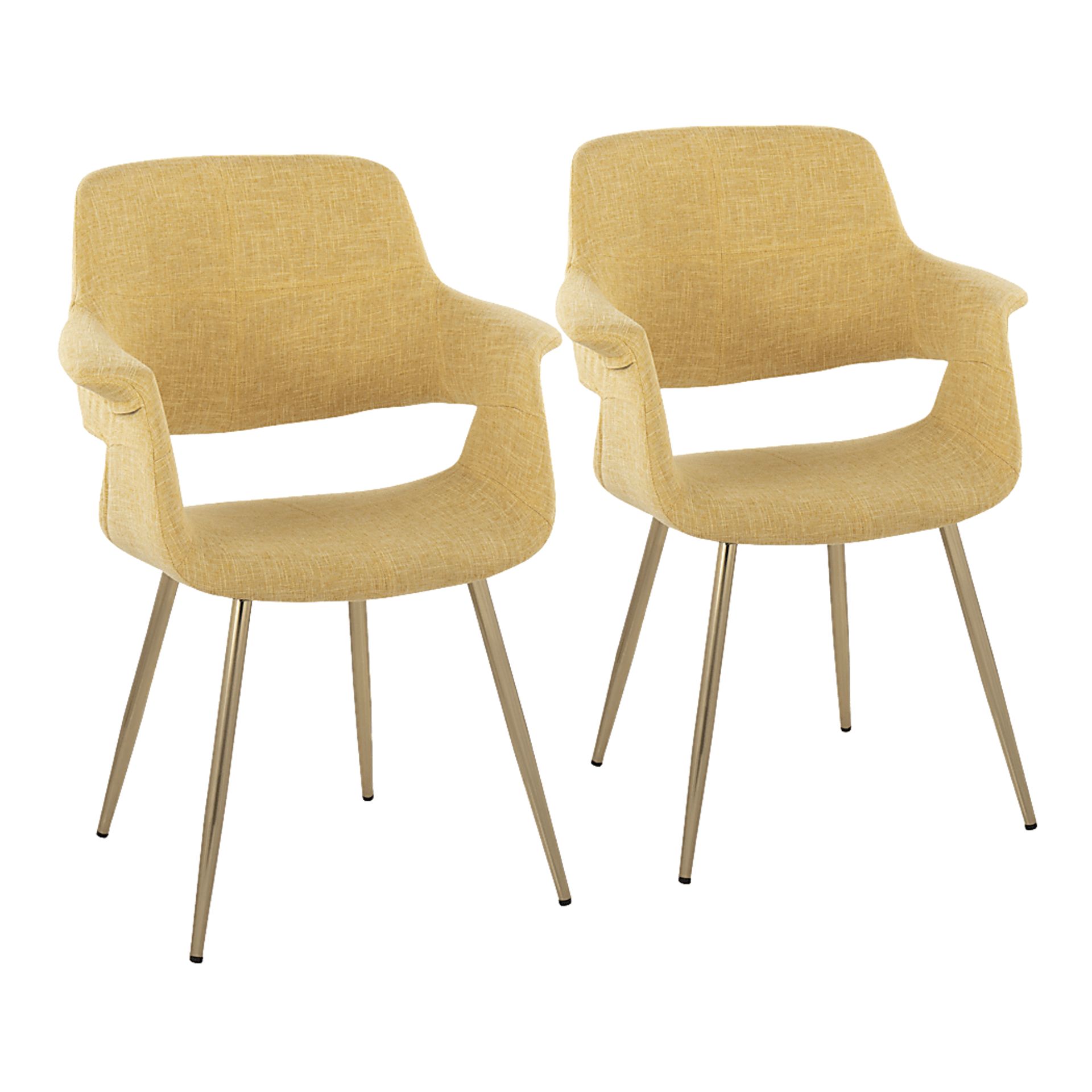 Lafanette I Yellow Arm Chair, Set of 2 - Image 1