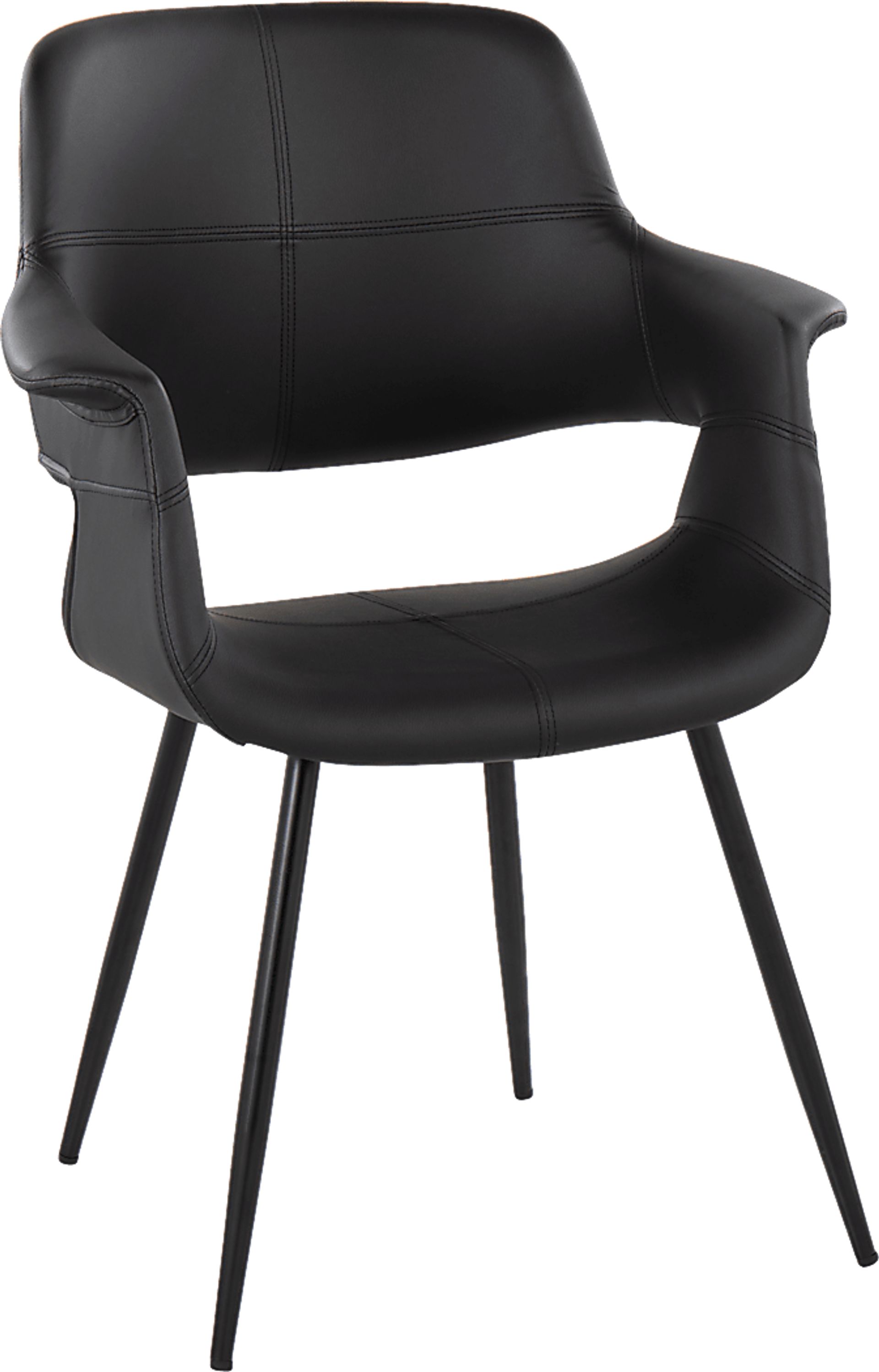 Lafanette II Black Arm Chair, Set of 2 - Image 4