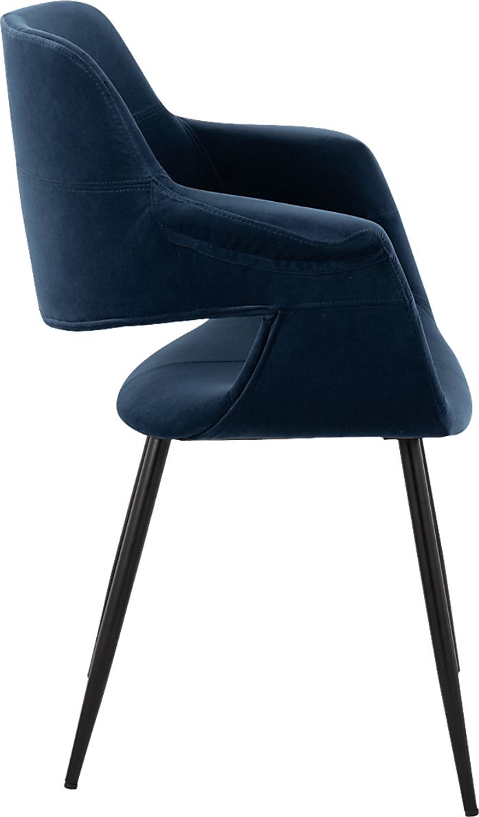 Lafanette II Blue Arm Chair, Set of 2