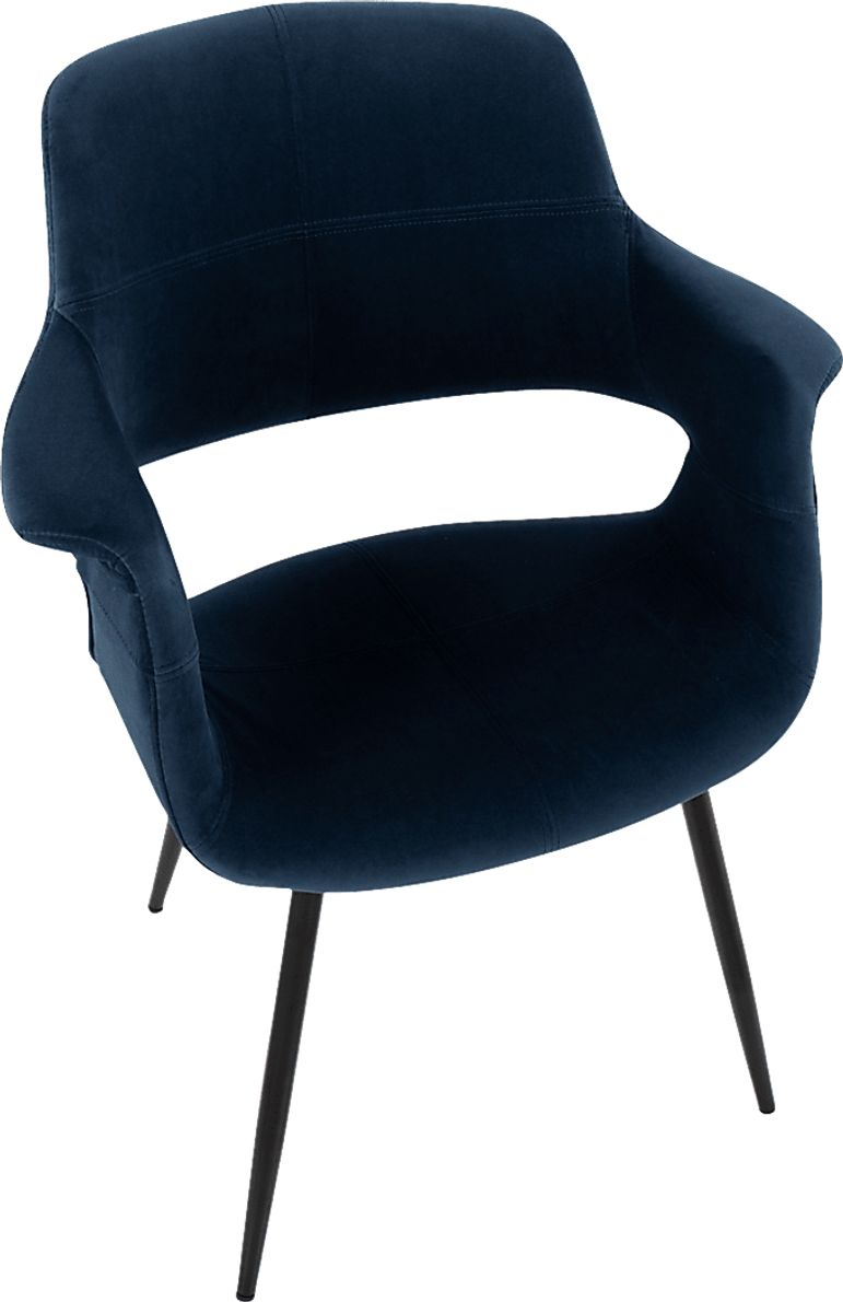 Lafanette II Blue Arm Chair, Set of 2