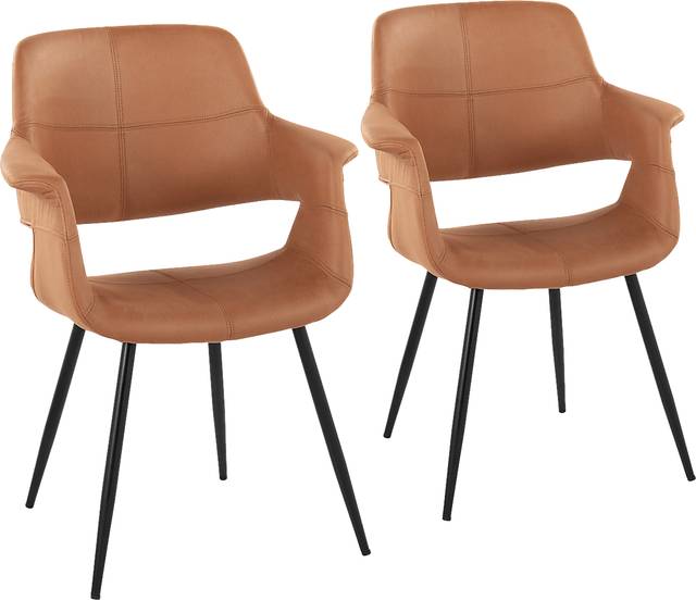 Lafanette II Camel Arm Chair, Set of 2 - Thumbnail - Image 1