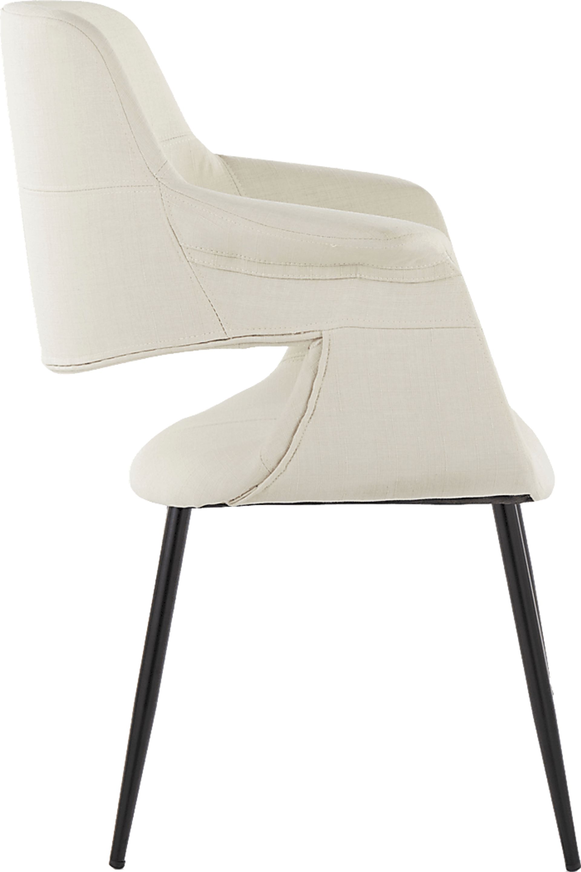 Lafanette II Cream Arm Chair, Set of 2 - Image 3