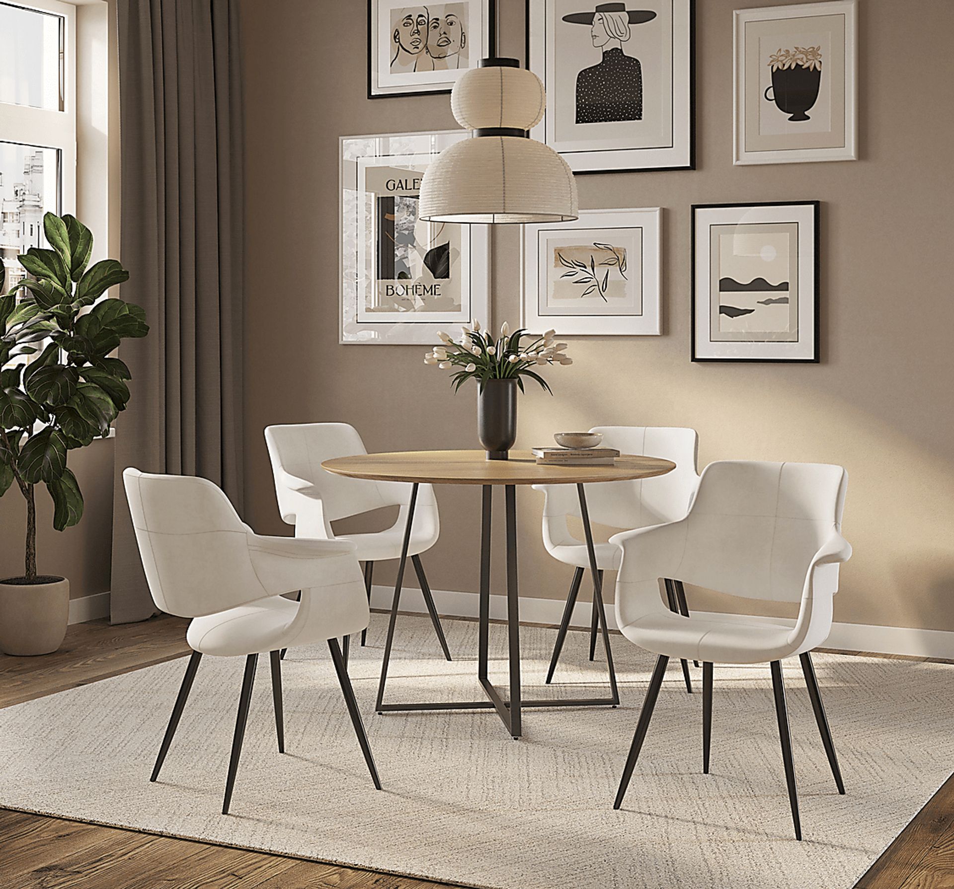 Lafanette II Cream Arm Chair, Set of 2 - Image 3