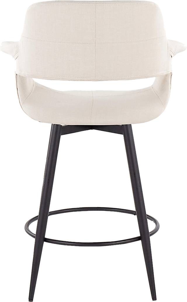 Lafanette II Cream Swivel Counter Height Stool, Set of 2 - Thumbnail - Image 8