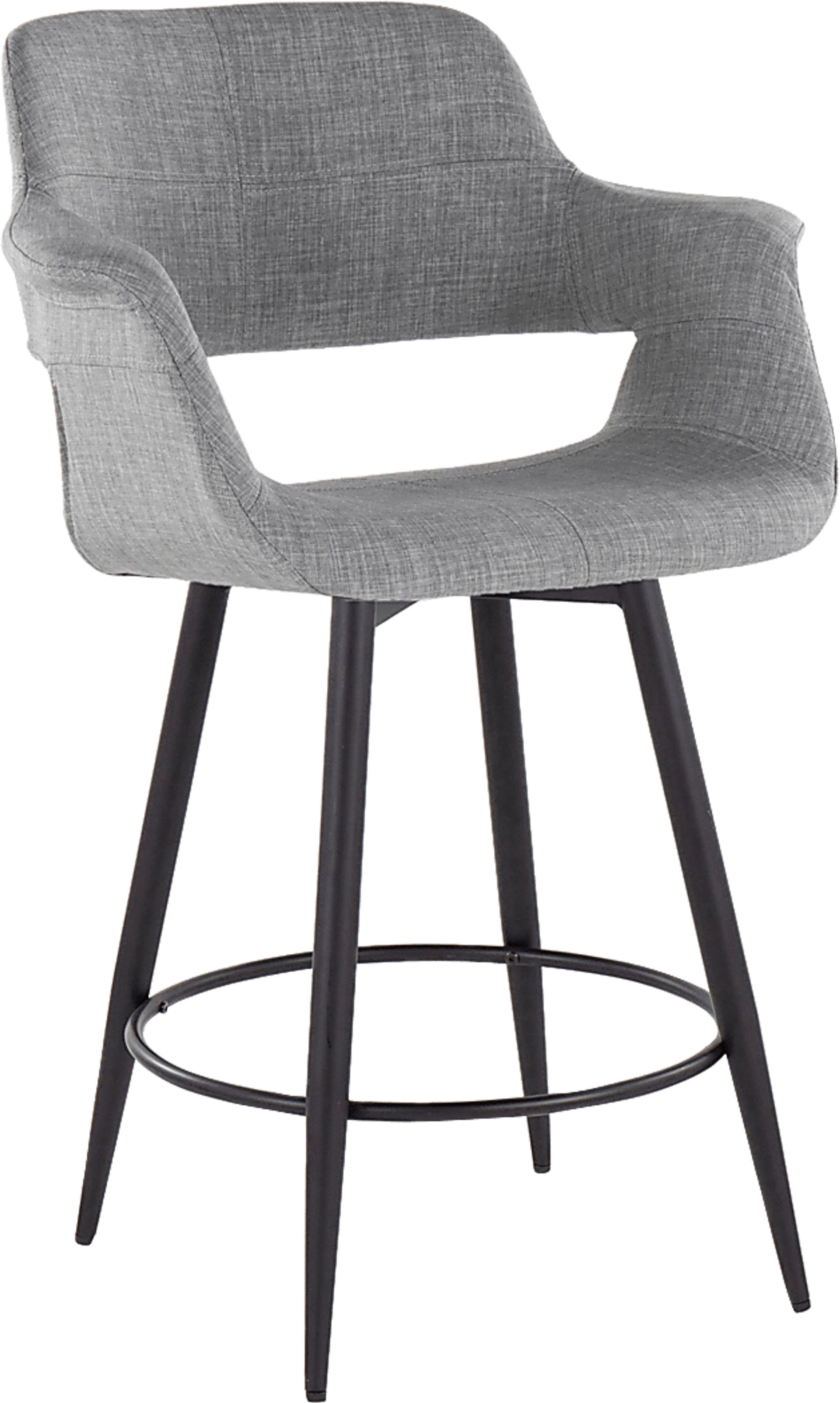 Lafanette II Gray Swivel Counter Height Stool, Set of 2 - Image 4