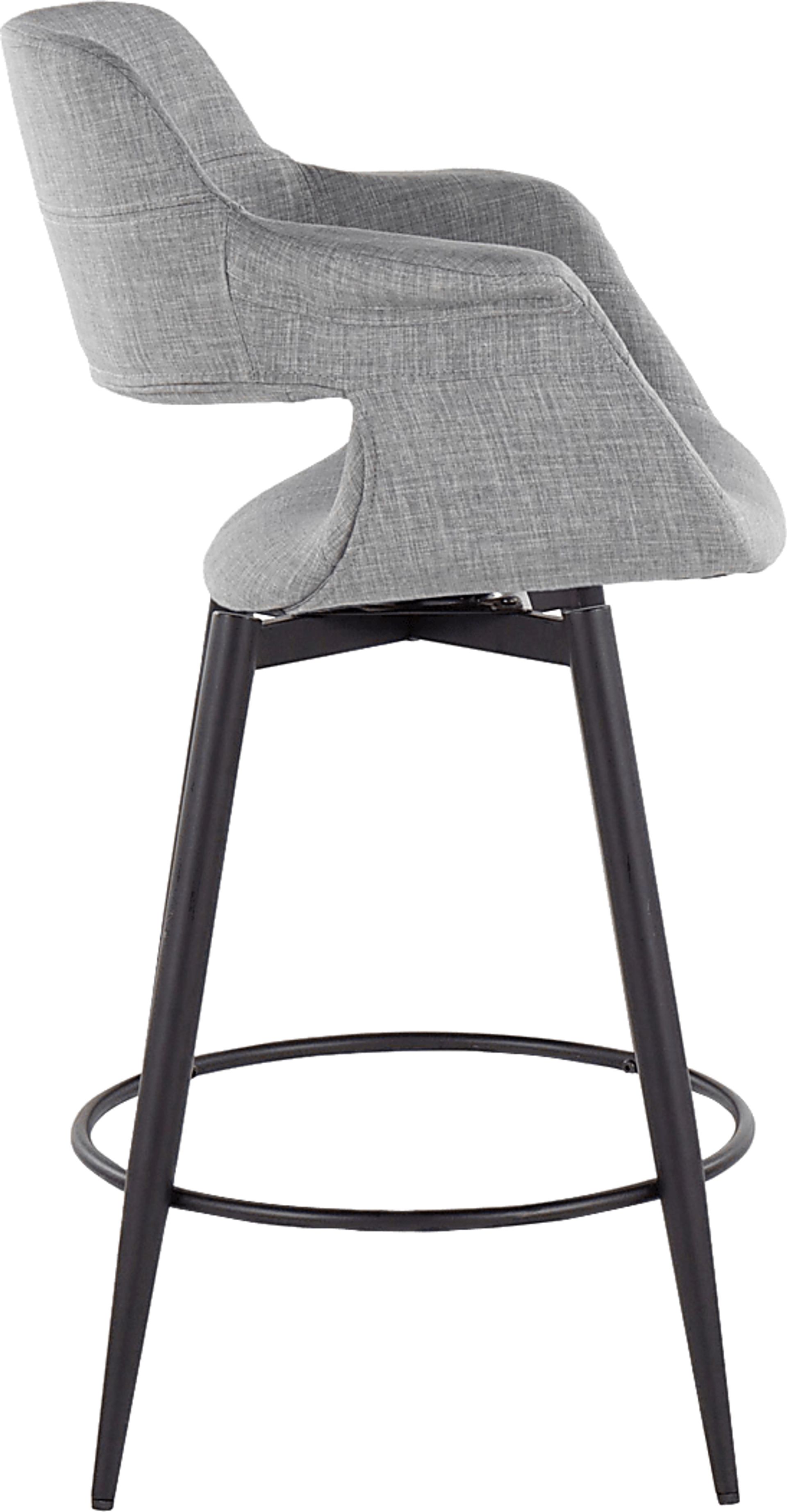 Lafanette II Gray Swivel Counter Height Stool, Set of 2 - Image 5