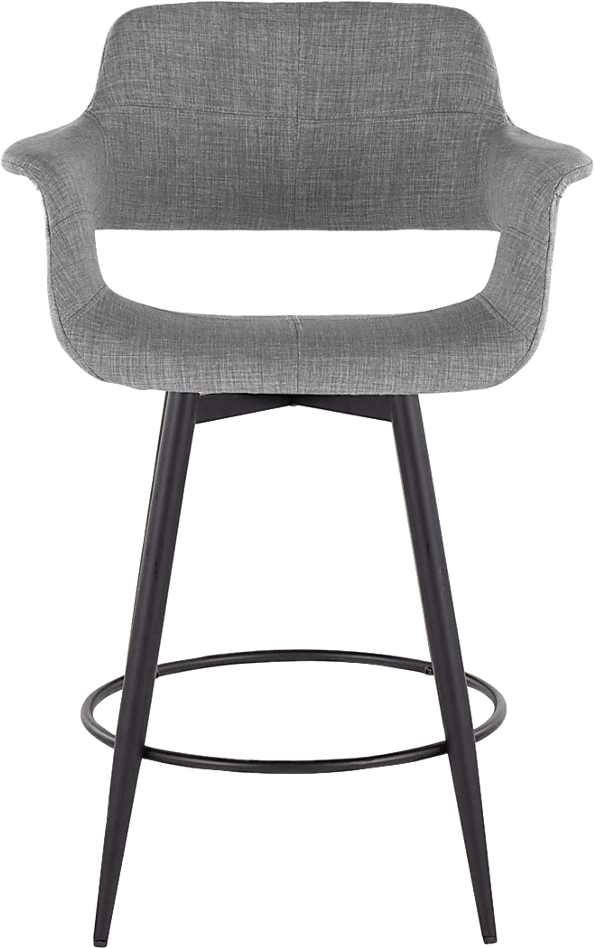 Lafanette II Gray Swivel Counter Height Stool, Set of 2 - Image 6