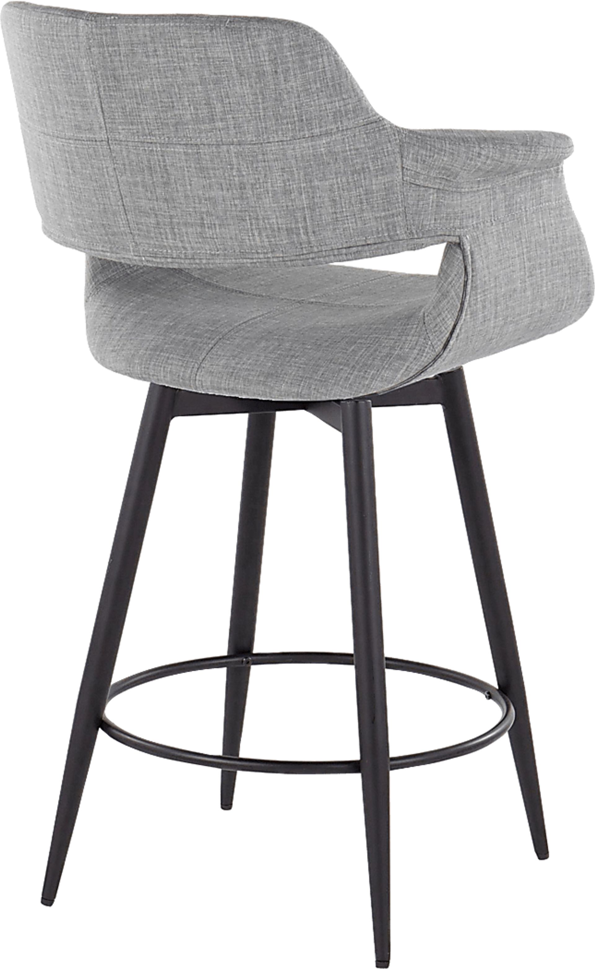 Lafanette II Gray Swivel Counter Height Stool, Set of 2 - Image 7
