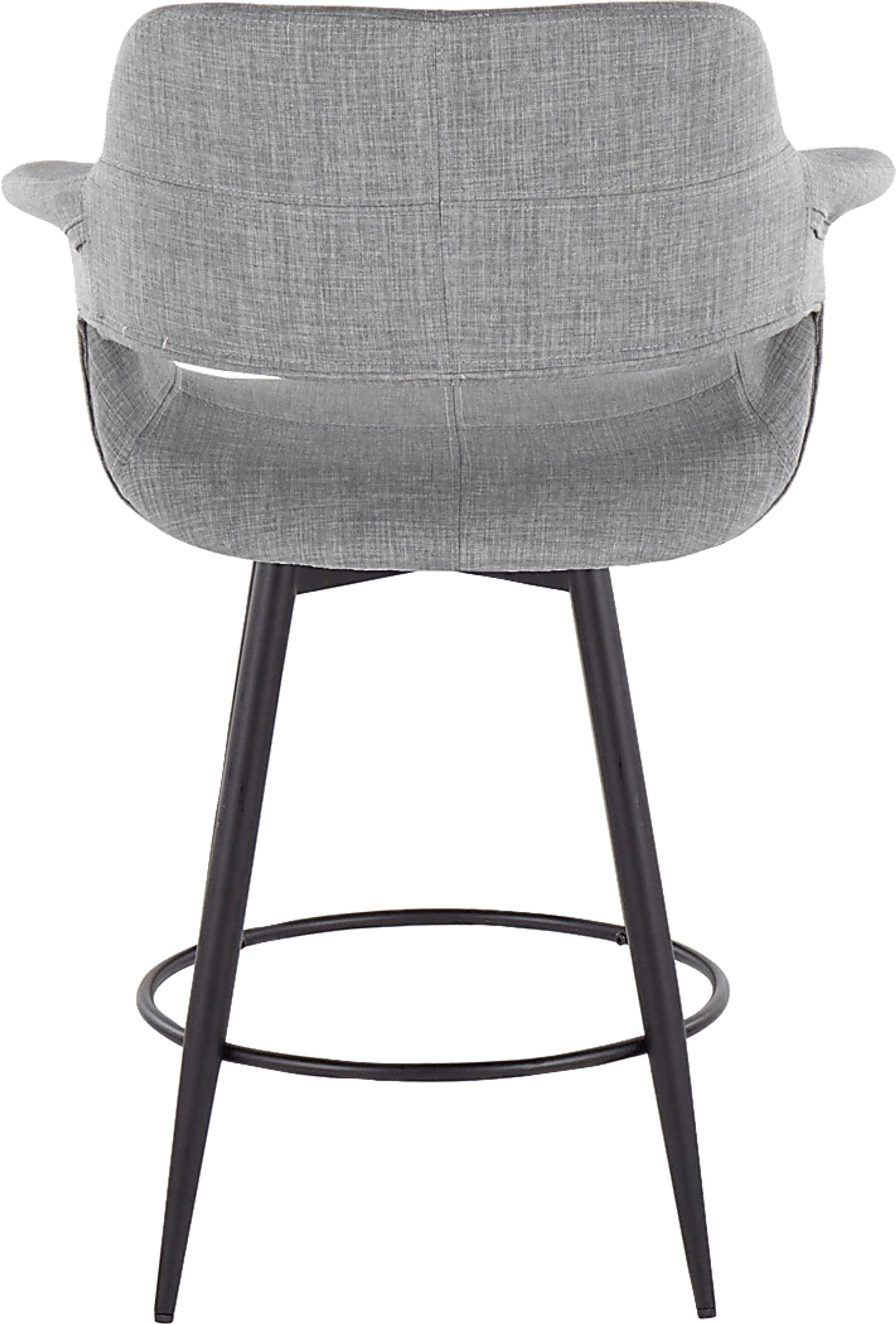 Lafanette II Gray Swivel Counter Height Stool, Set of 2 - Image 8