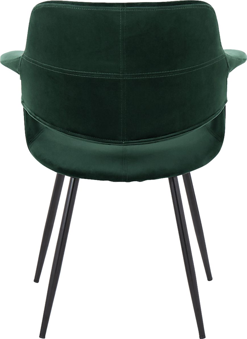 Lafanette II Green Arm Chair, Set of 2