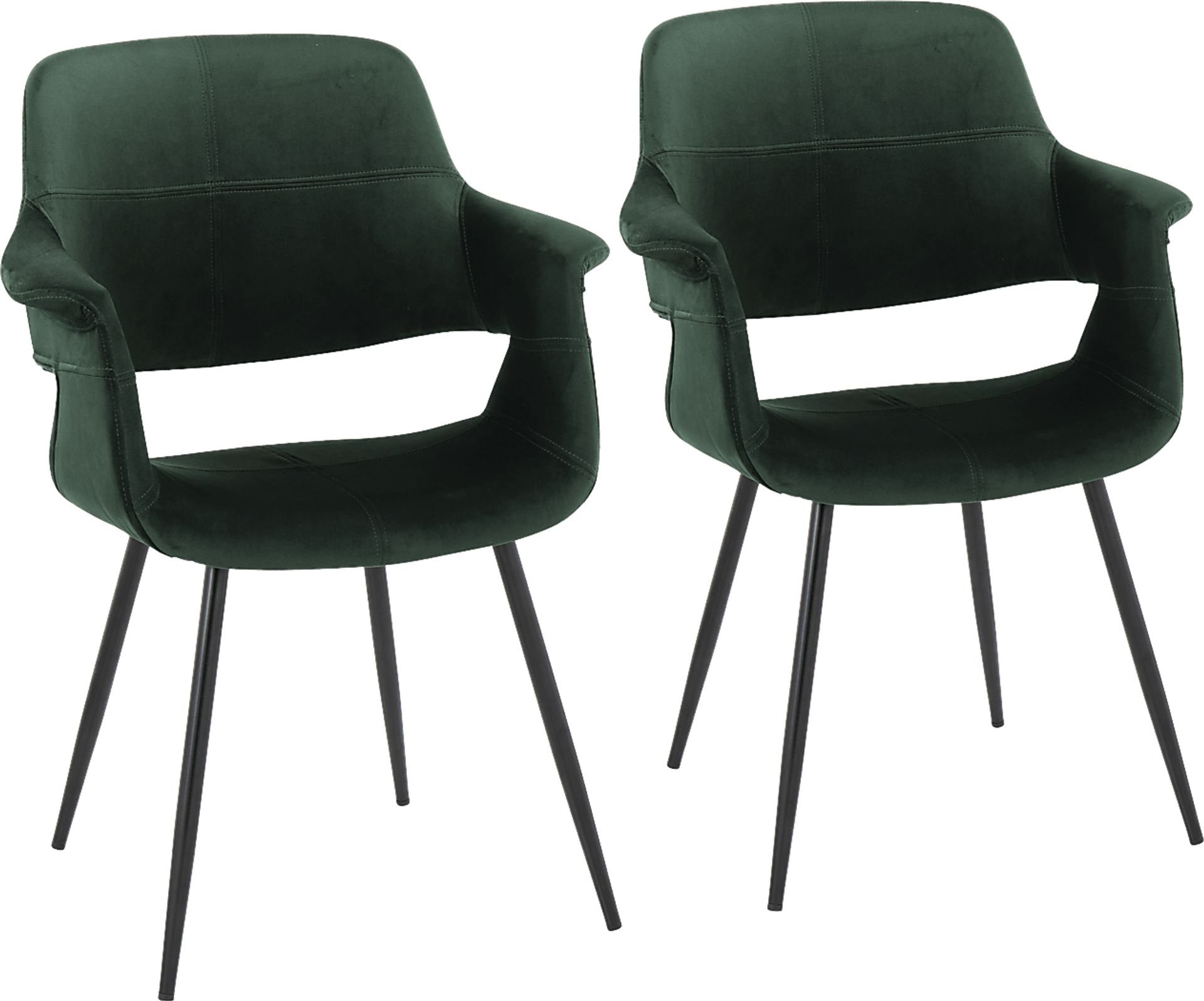 Lafanette II Green Arm Chair, Set of 2 - Image 1