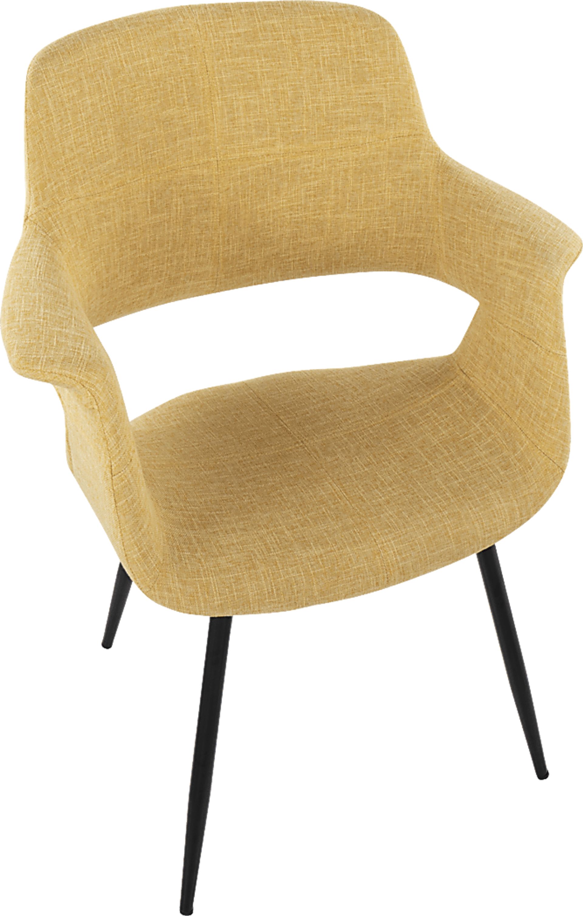 Lafanette II Yellow Arm Chair, Set of 2 - Image 6