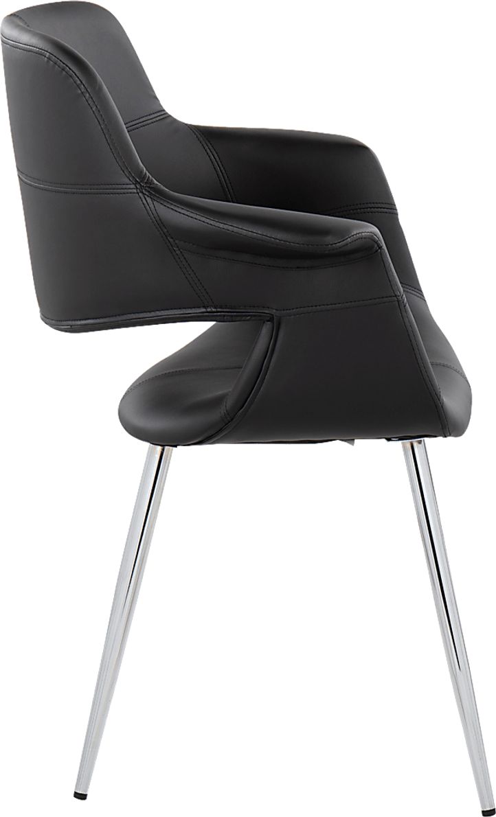 Lafanette III Black Arm Chair, Set of 2
