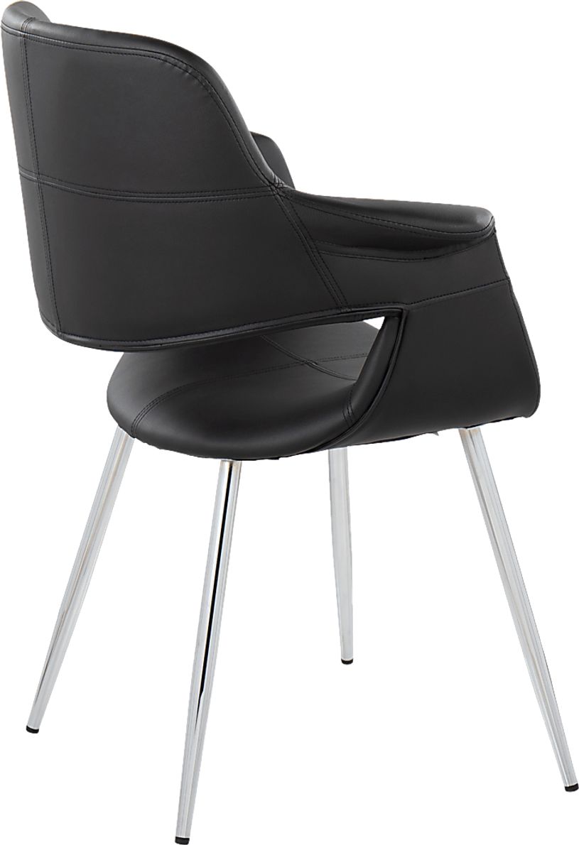 Lafanette III Black Arm Chair, Set of 2