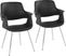 Lafanette III Black Arm Chair, Set of 2