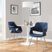 Lafanette III Blue Arm Chair, Set of 2