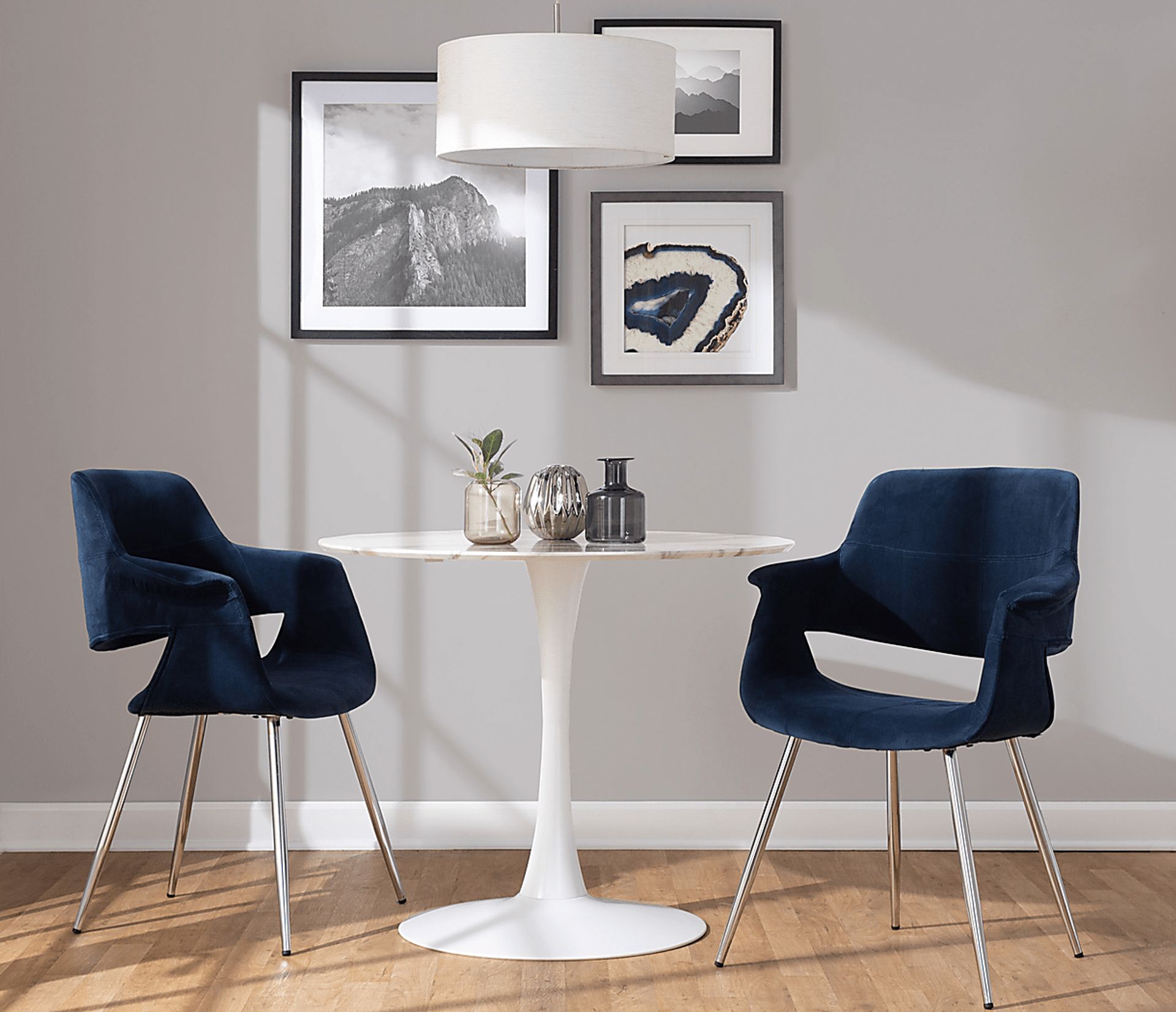 Lafanette III Blue Arm Chair, Set of 2 - Image 3