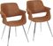 Lafanette III Camel Arm Chair, Set of 2