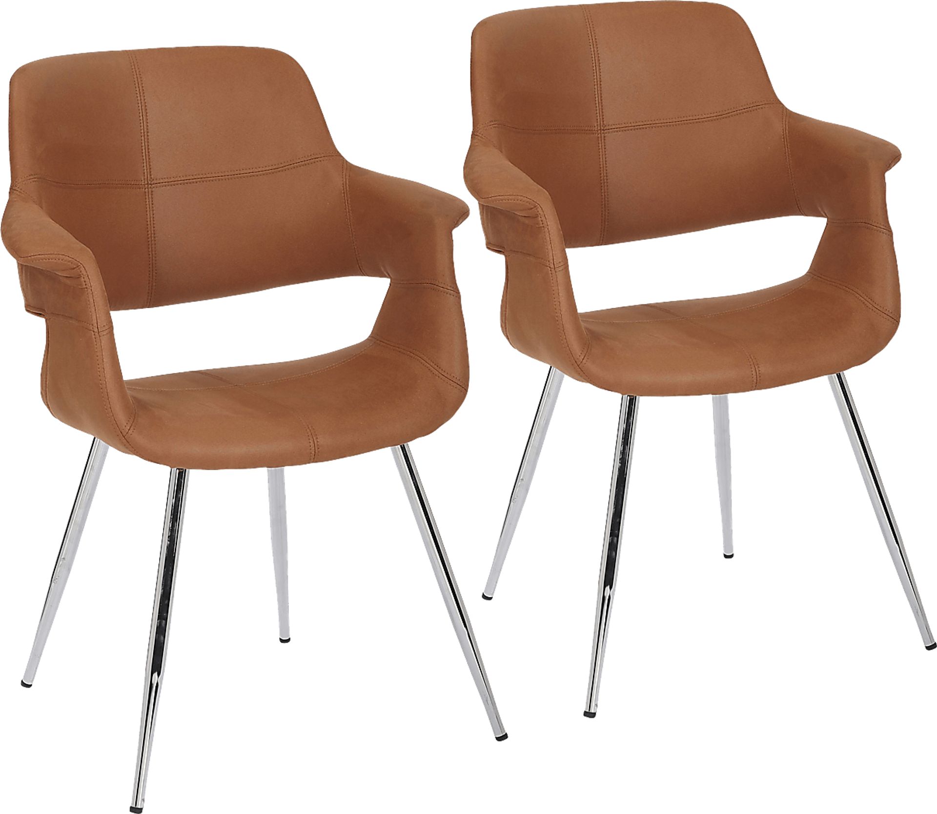 Lafanette III Camel Arm Chair, Set of 2 - Image 1