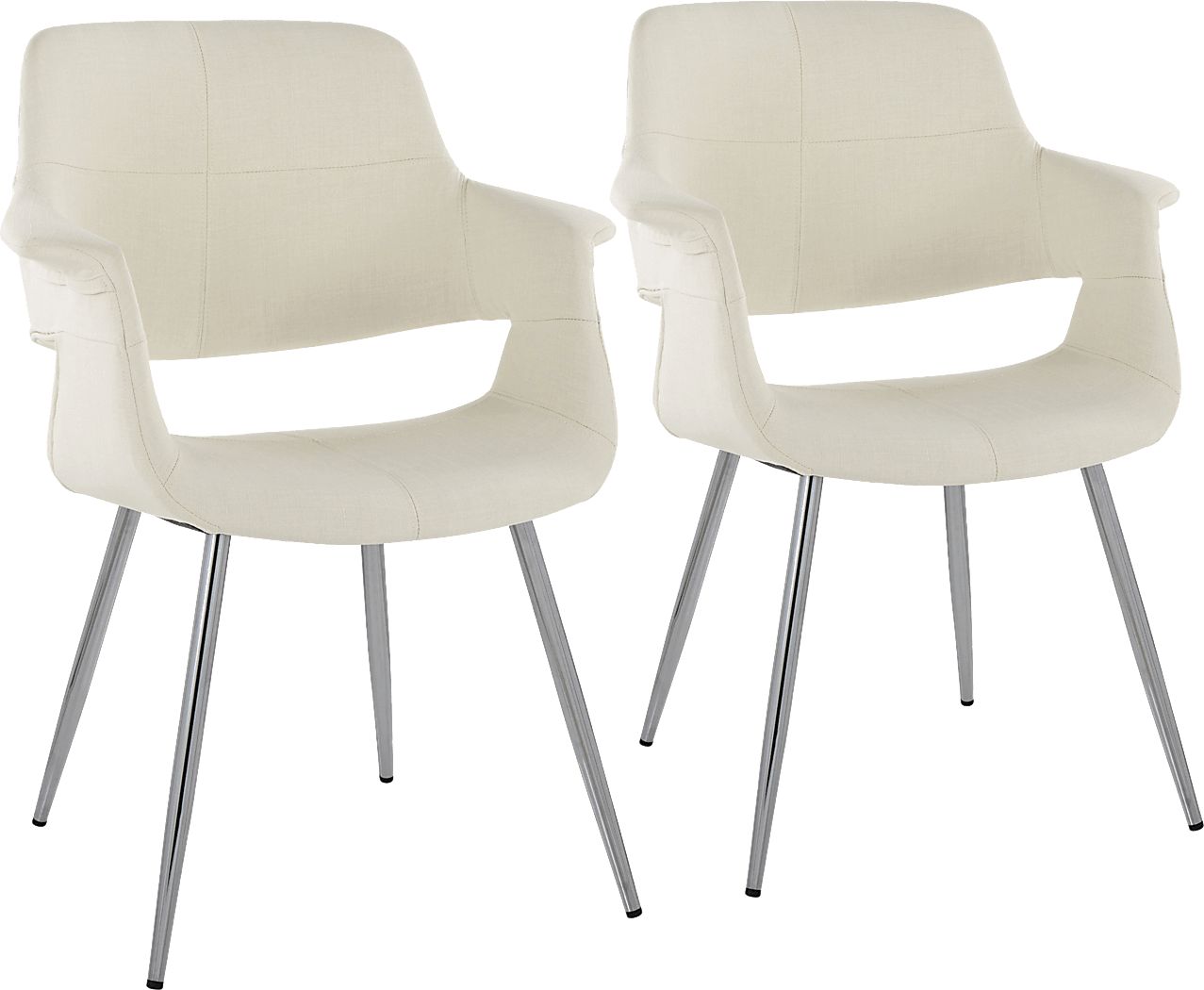 Lafanette III Cream Arm Chair, Set of 2