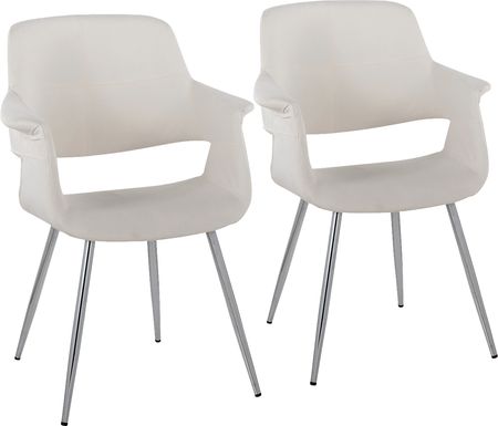 Lafanette III Cream Arm Chair, Set of 2