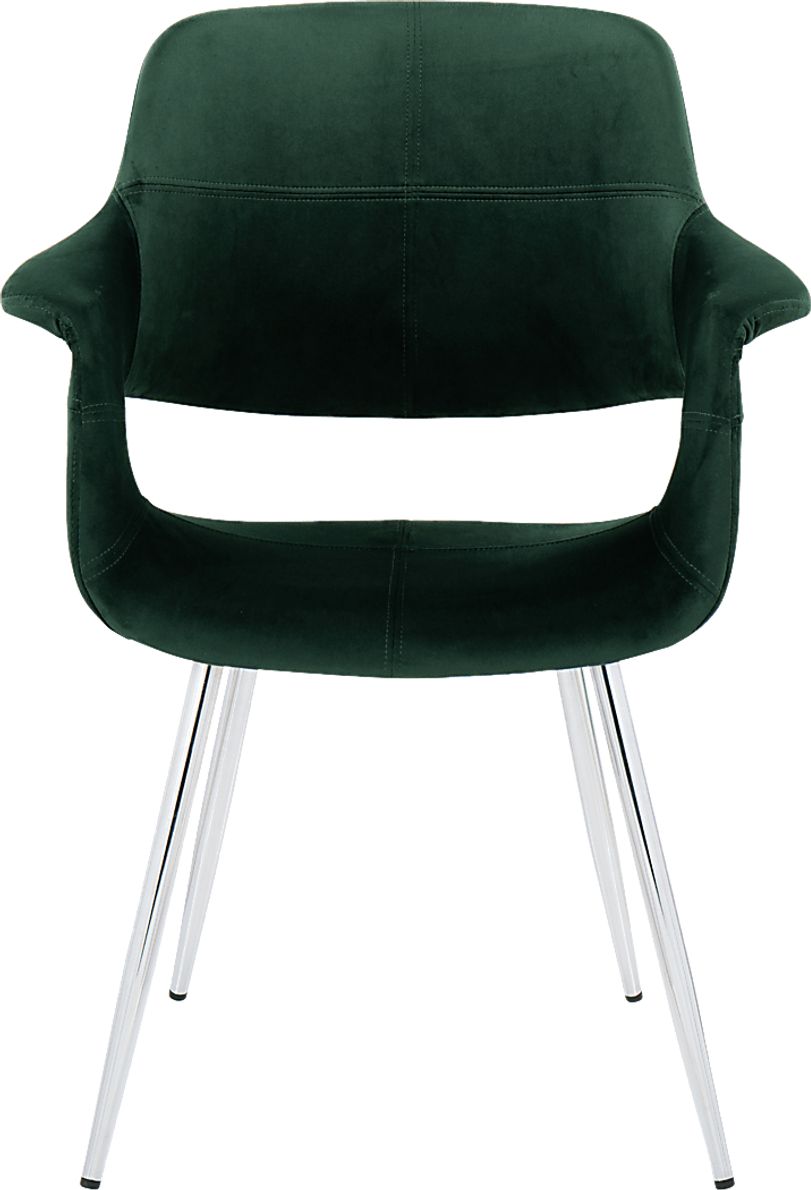 Lafanette III Green Arm Chair, Set of 2