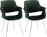 Lafanette III Green Arm Chair, Set of 2