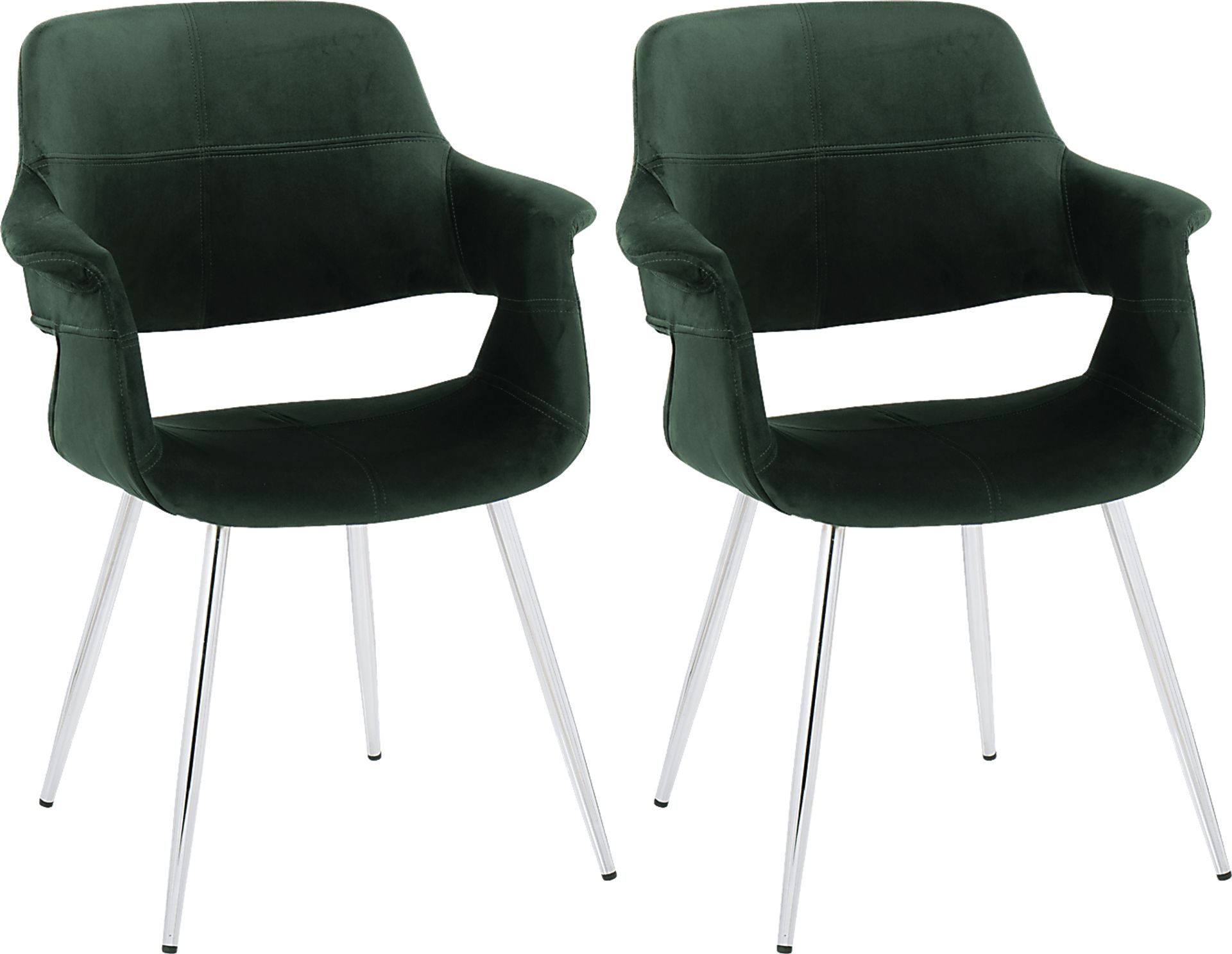 Lafanette III Green Arm Chair, Set of 2 - Image 1