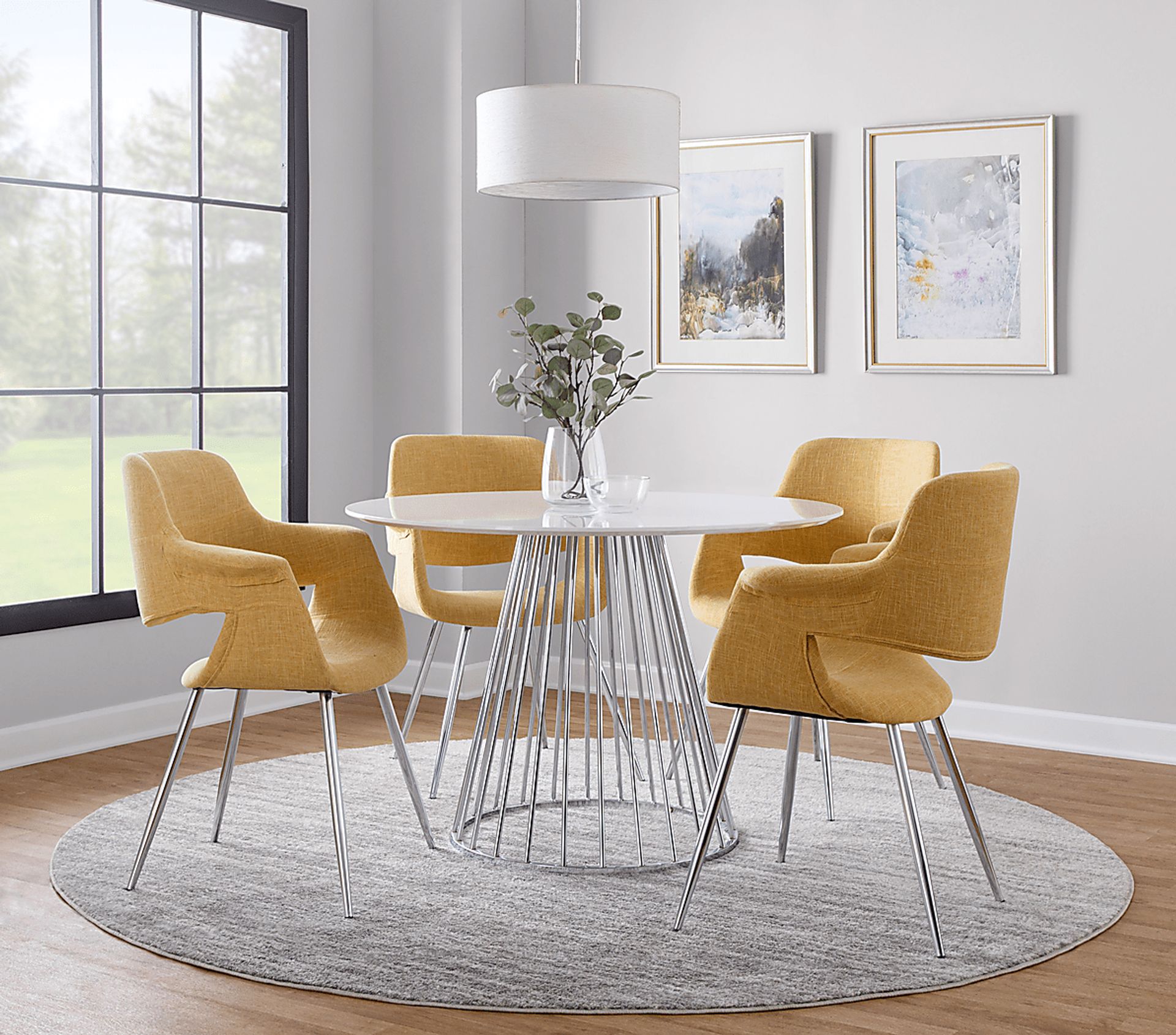 Lafanette III Yellow Arm Chair, Set of 2 - Image 2