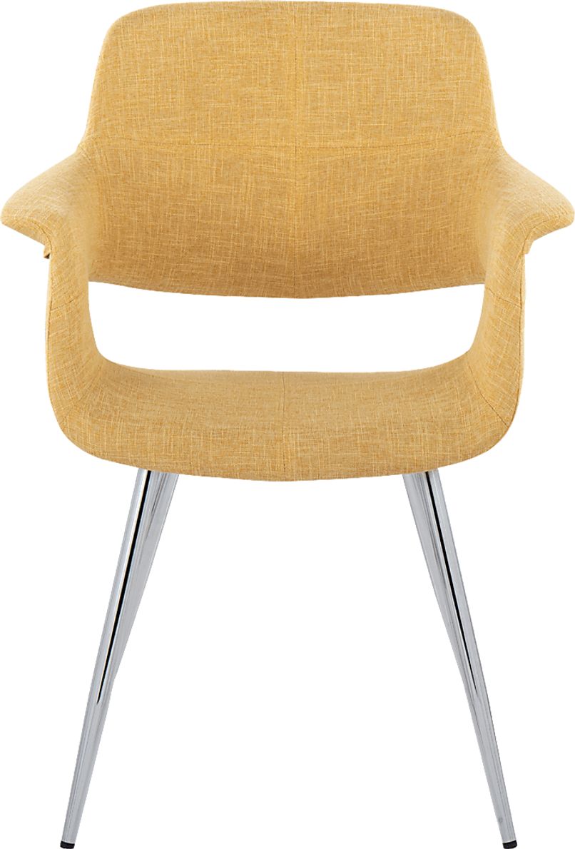 Lafanette III Yellow Arm Chair, Set of 2