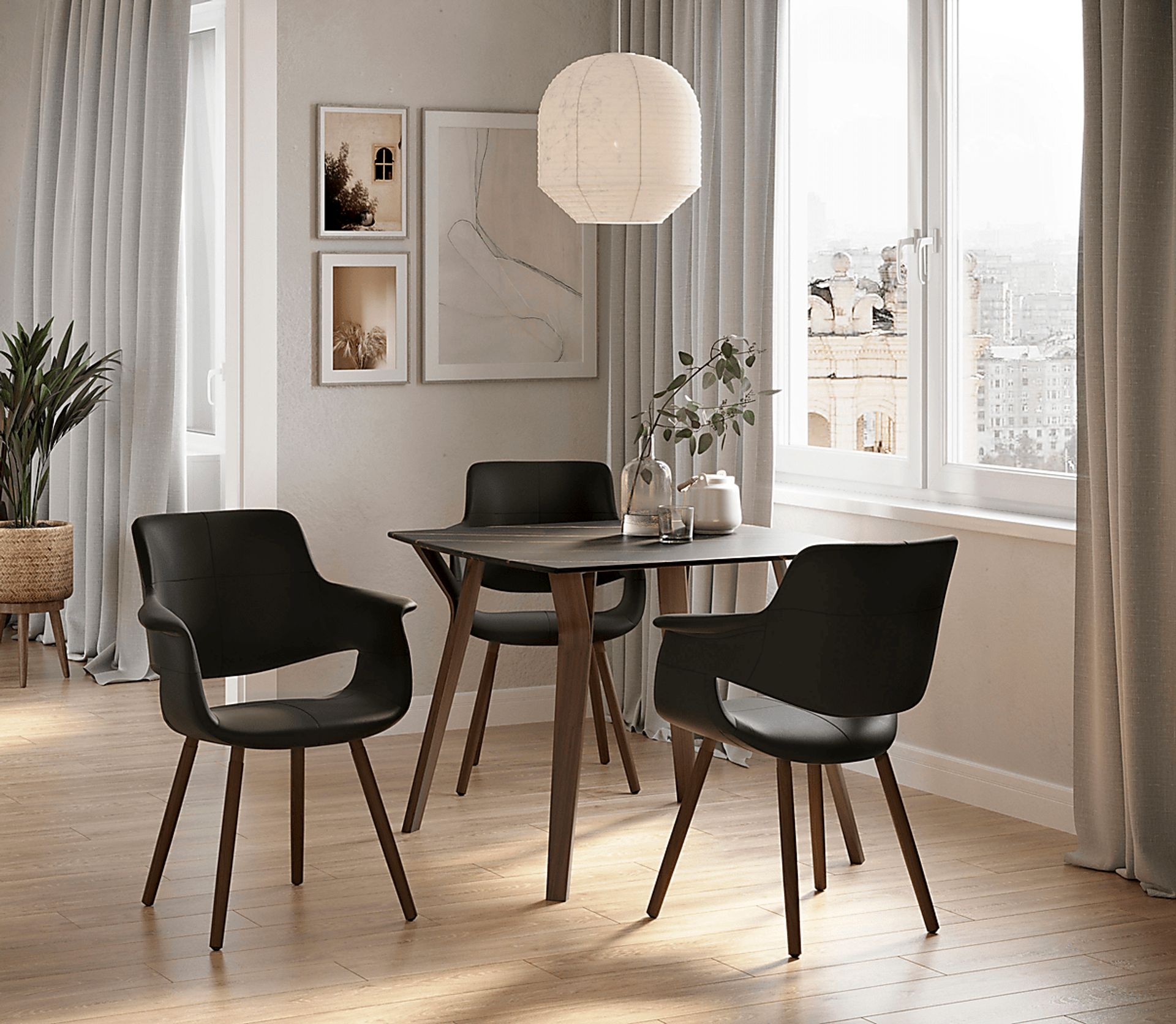 Lafanette IV Black Arm Chair, Set of 2 - Image 2
