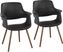Lafanette IV Black Arm Chair, Set of 2