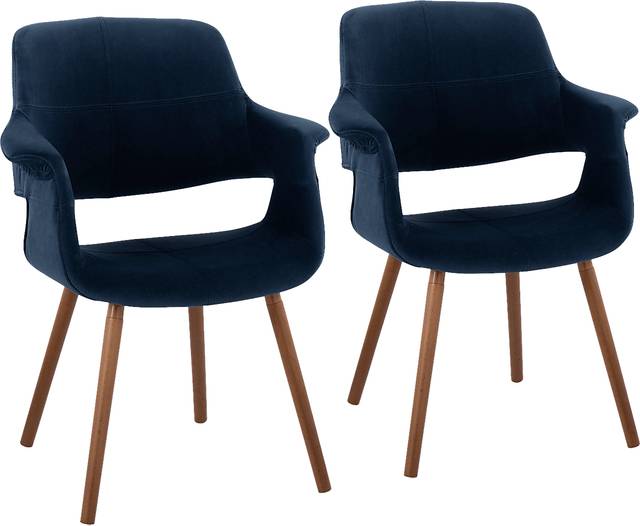 Lafanette IV Blue Arm Chair, Set of 2 - Thumbnail - Image 1