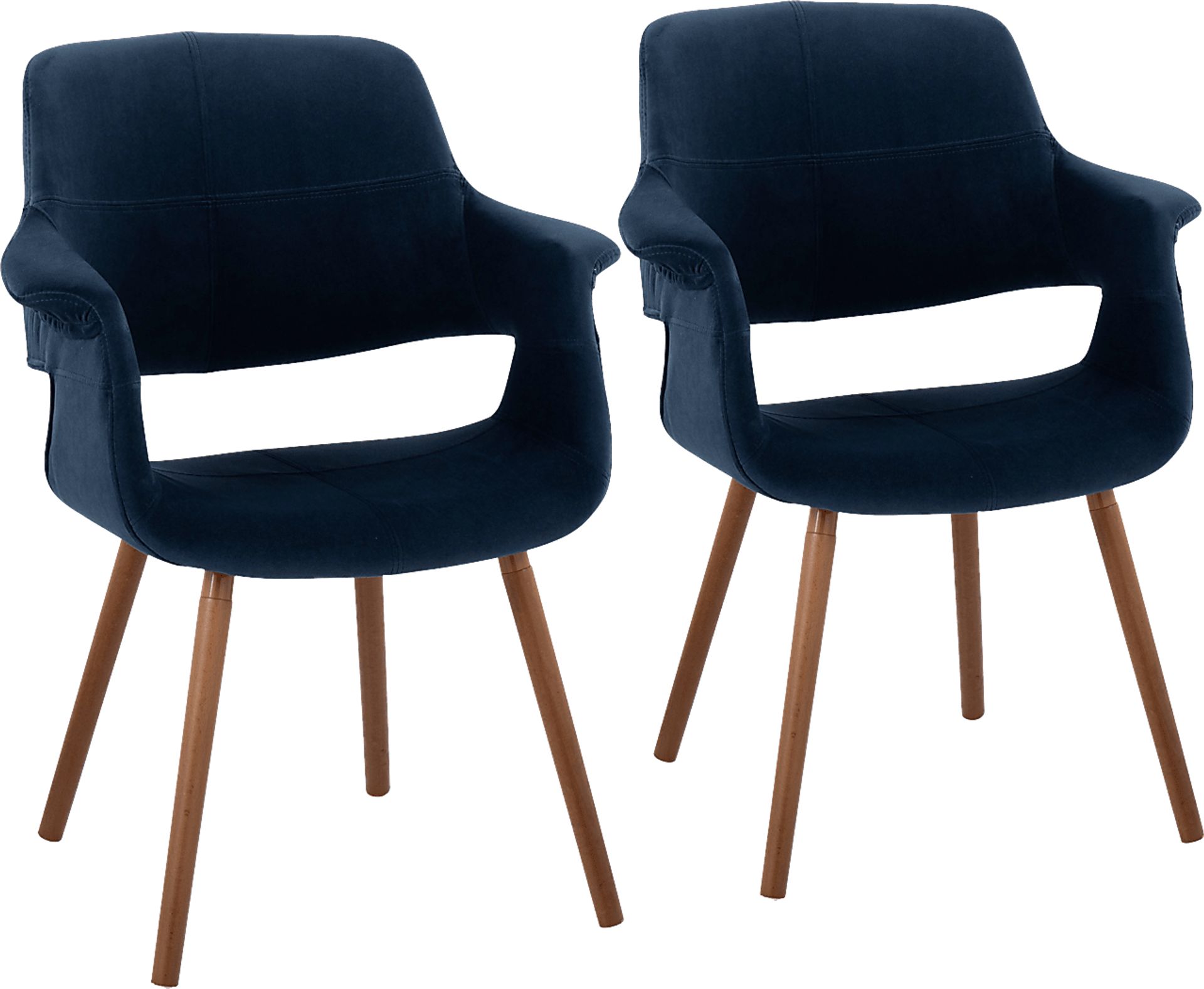 Lafanette IV Blue Arm Chair, Set of 2 - Image 1