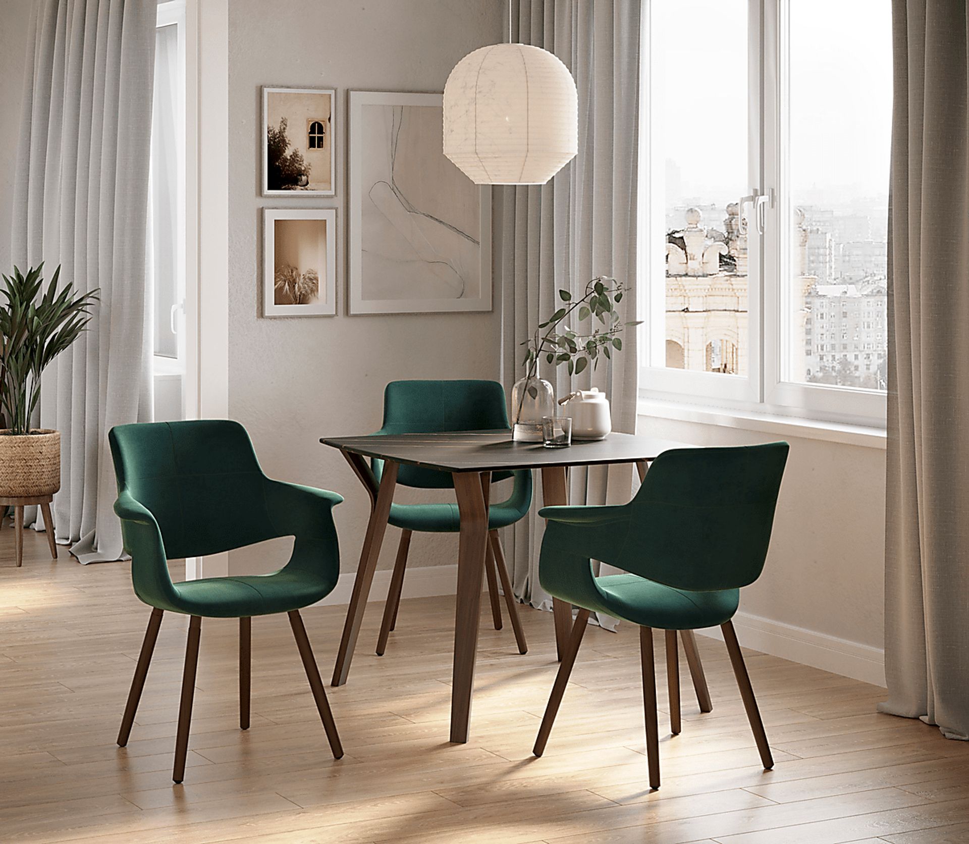 Lafanette IV Green Arm Chair, Set of 2 - Image 2