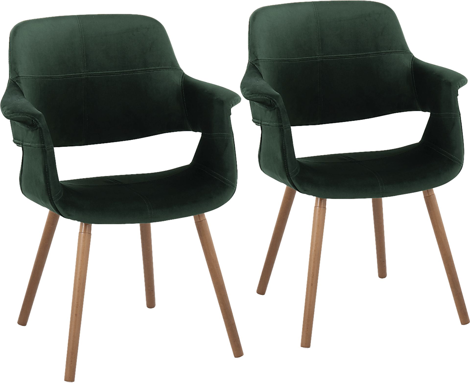 Lafanette IV Green Arm Chair, Set of 2 - Image 1