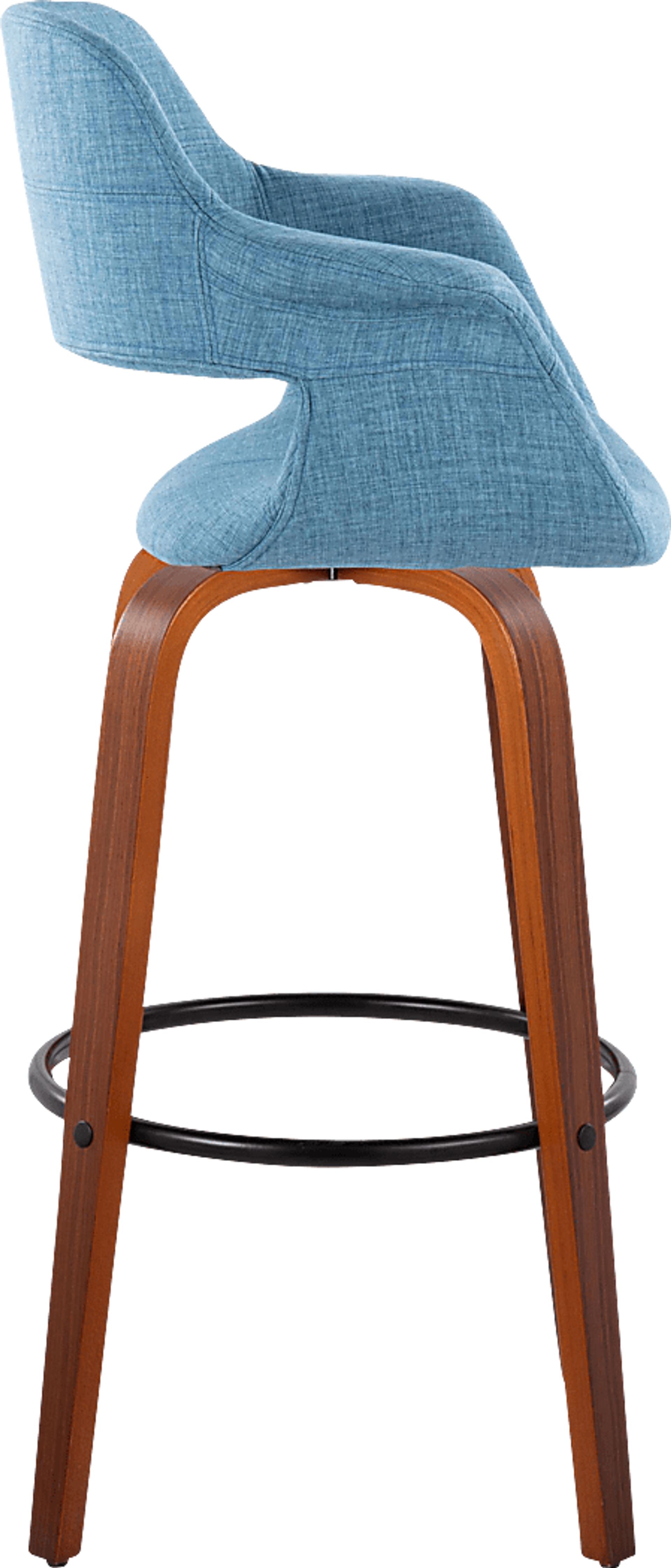 Lafanette V Blue Swivel Barstool, Set of 2 - Image 4