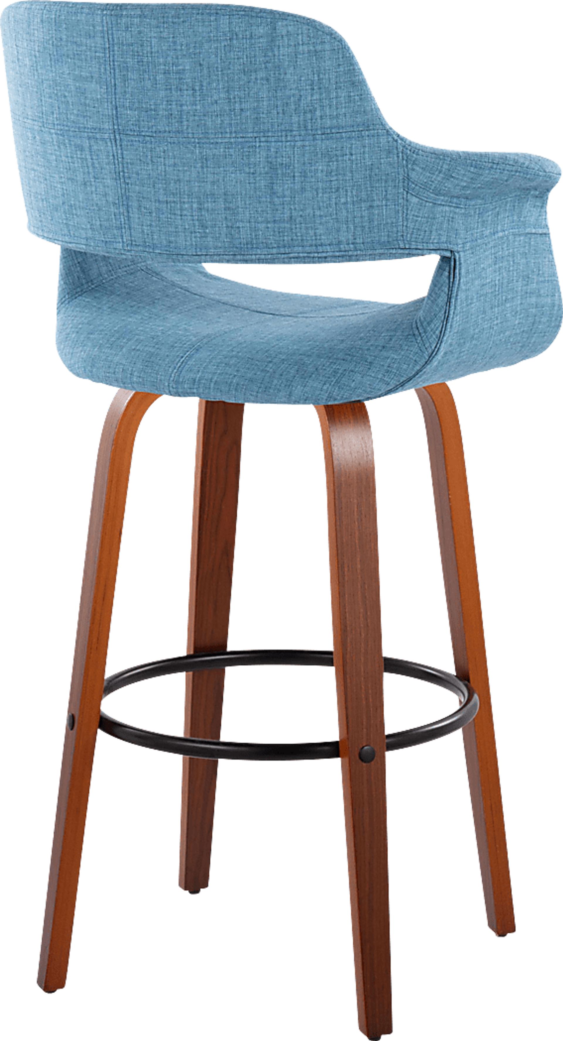Lafanette V Blue Swivel Barstool, Set of 2 - Image 5