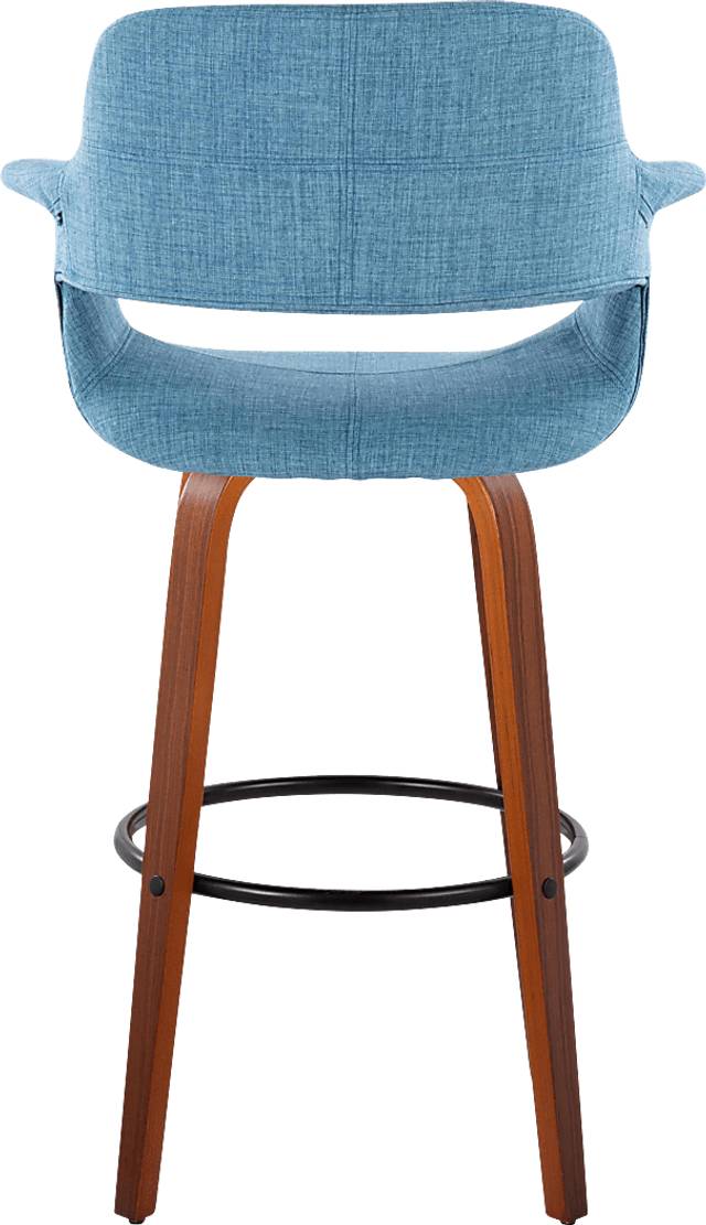 Lafanette V Blue Swivel Barstool, Set of 2 - Thumbnail - Image 6