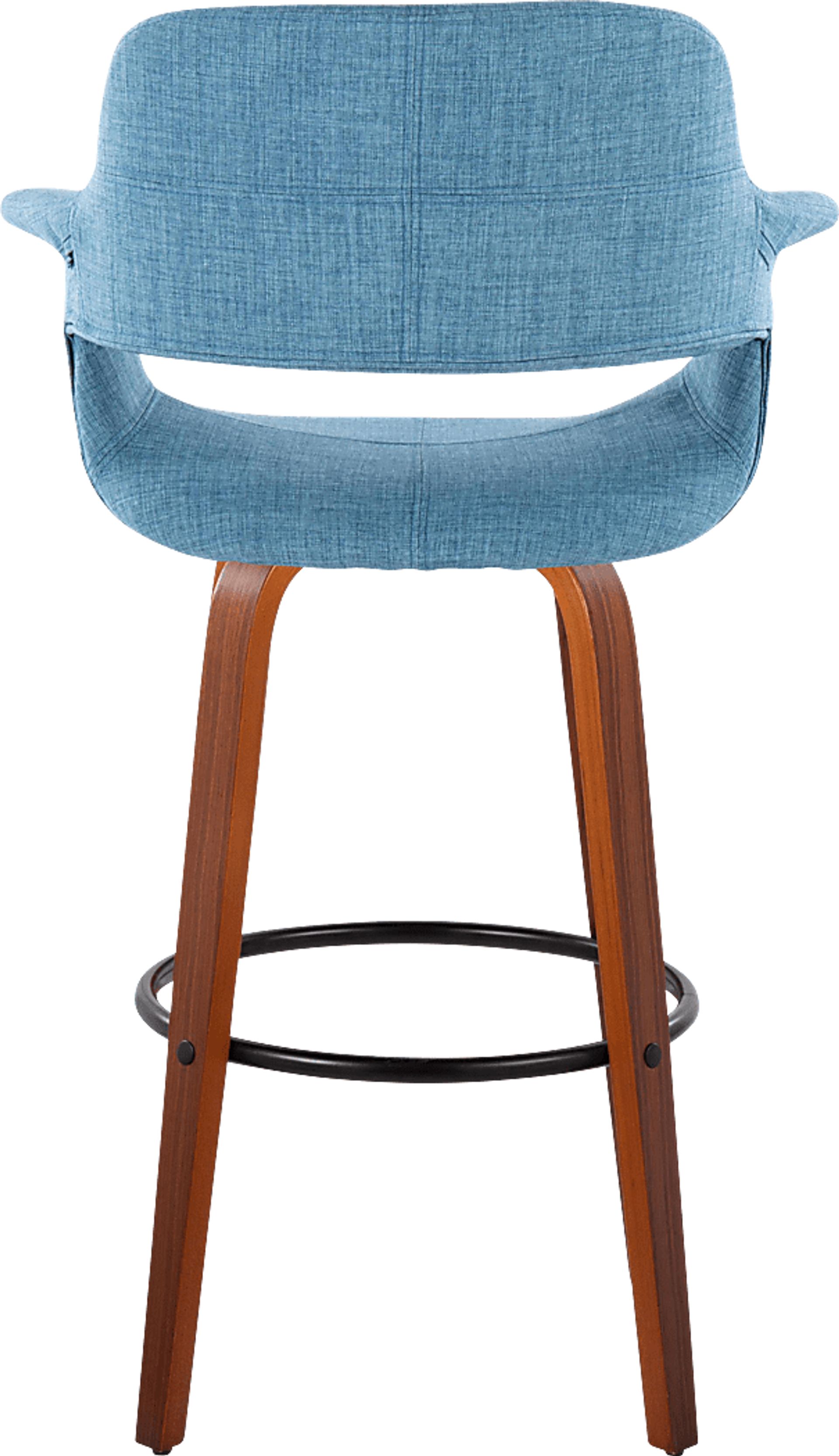 Lafanette V Blue Swivel Barstool, Set of 2 - Image 6