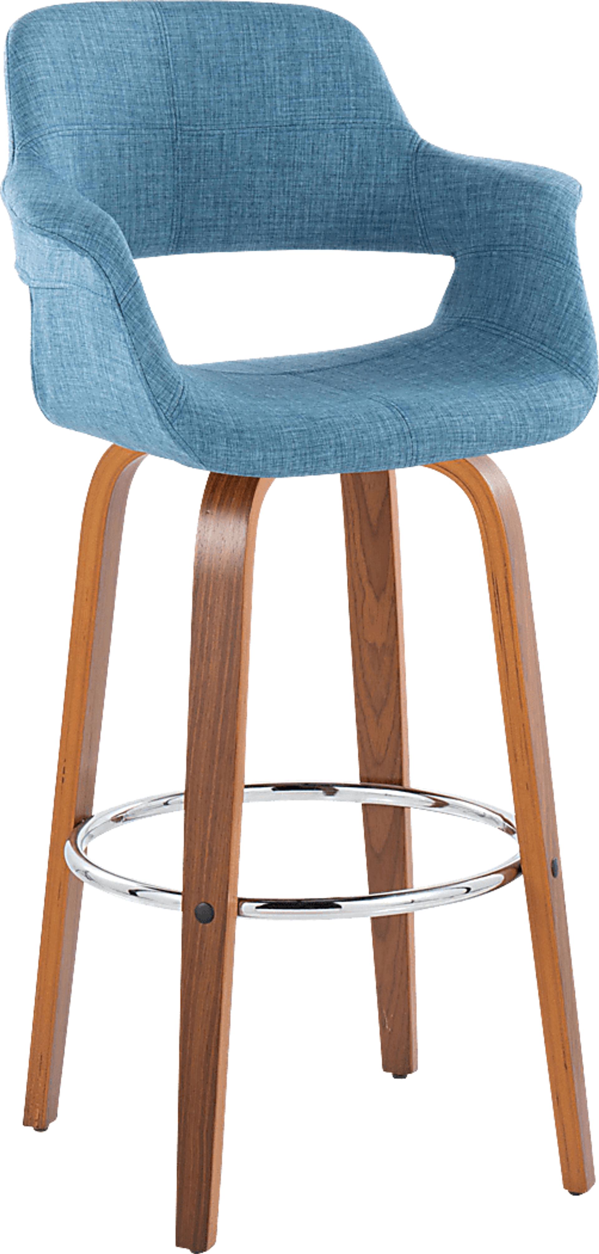 Lafanette V Blue Swivel Barstool, Set of 2 - Image 3