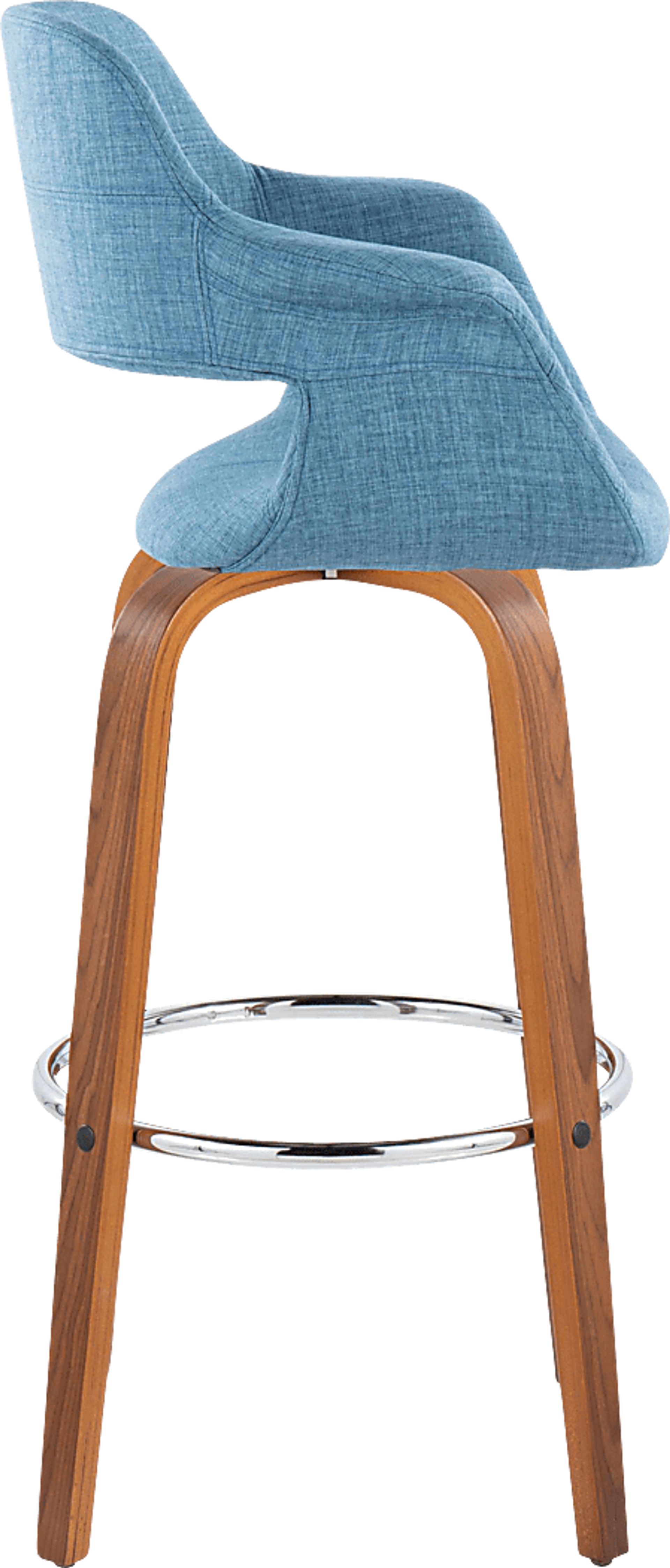 Lafanette V Blue Swivel Barstool, Set of 2 - Image 4