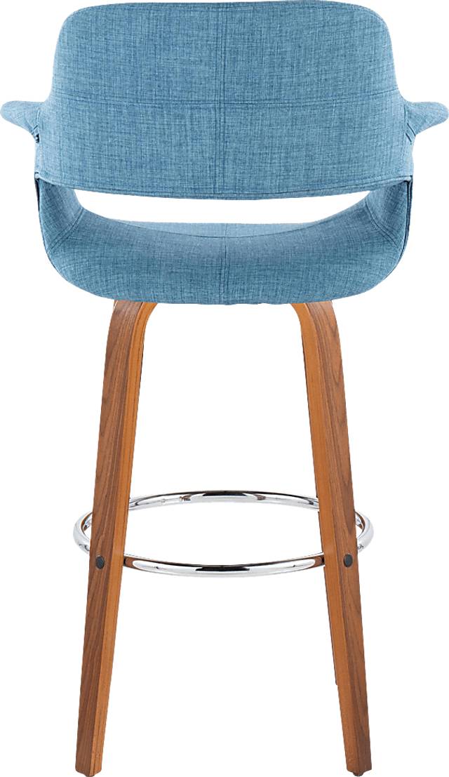 Lafanette V Blue Swivel Barstool, Set of 2 - Thumbnail - Image 6