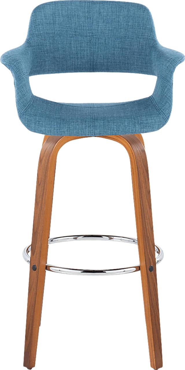Lafanette V Blue Swivel Barstool, Set of 2 - Thumbnail - Image 7