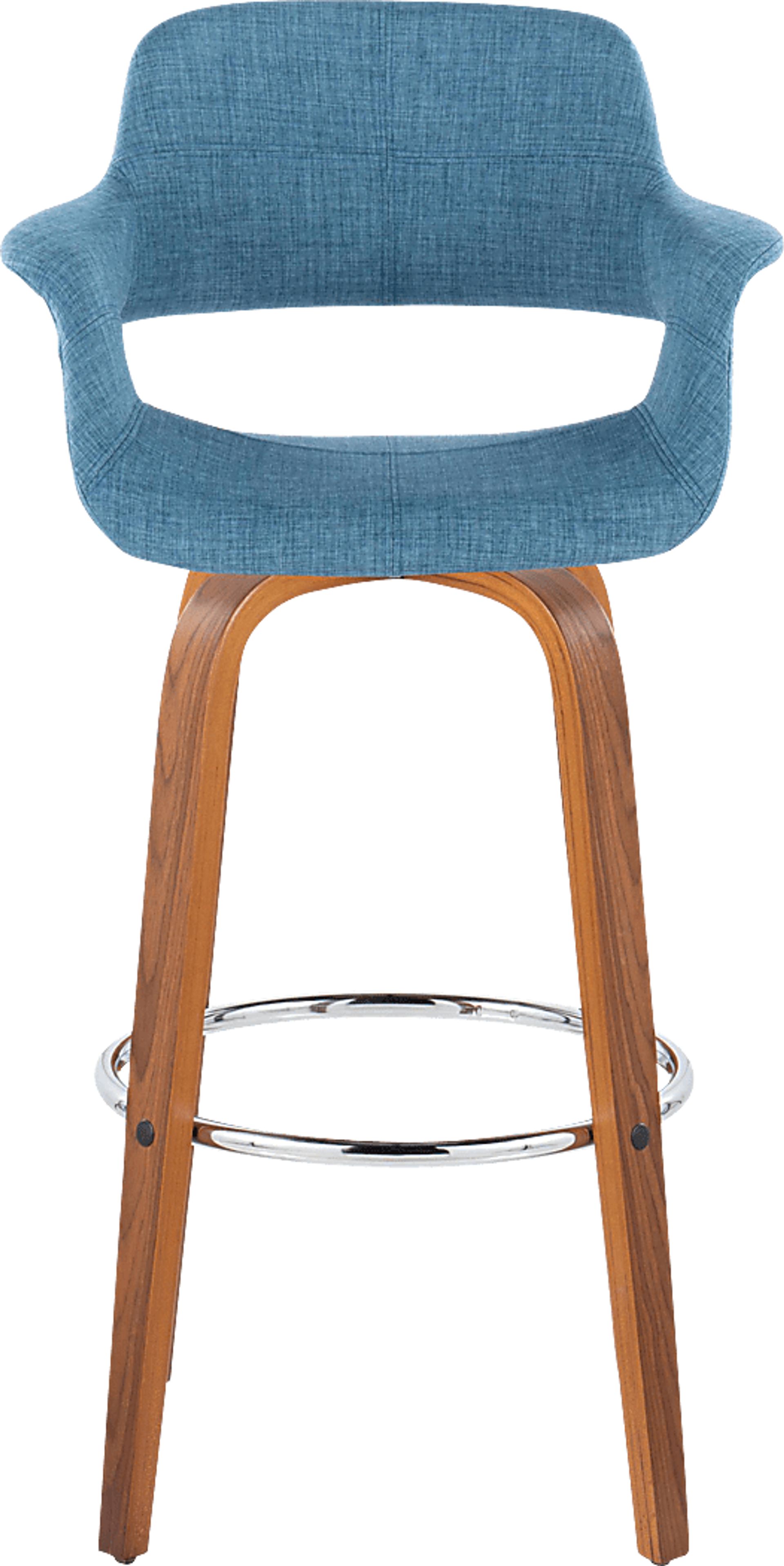 Lafanette V Blue Swivel Barstool, Set of 2 - Image 7