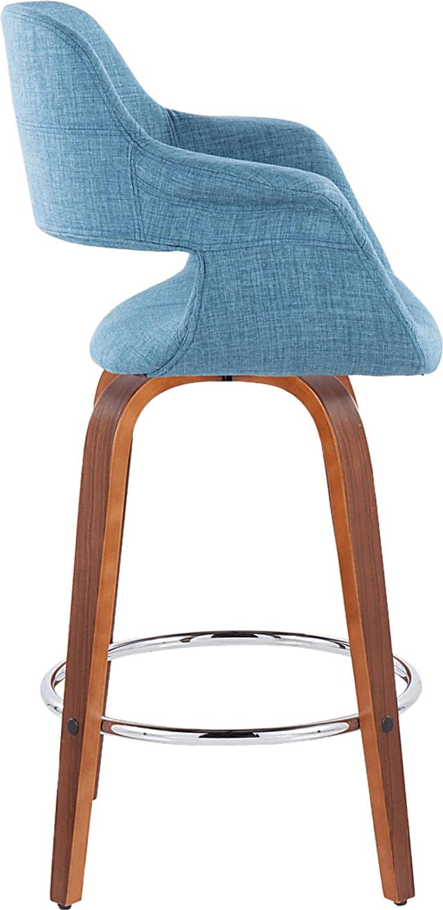 Lafanette V Blue Swivel Counter Height Stool, Set of 2 - Thumbnail - Image 4